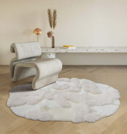 พรม MJhomedesigns Qingsi Muxue 80x160 ซม. ครีม_3