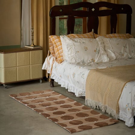 พรม MJhomedesigns Bedside Carpet 69 60x160 ซม. น้ำตาล_3