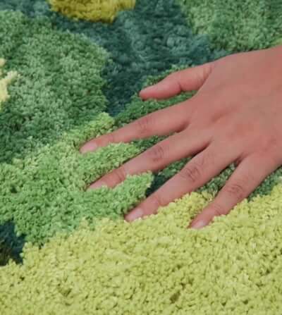 พรม MJhomedesigns Bedside Carpet 66 50x150 ซม. เขียว_3