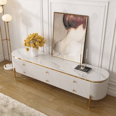 ตู้วางทีวี MJhomedesigns TB1204 สีขาว L200xW40xH47cm_3