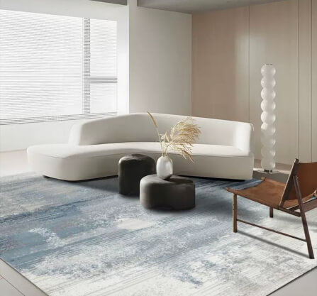 พรม MJhomedesigns Premium Carpet lreland-01 ขนาด 160 x 230 ซม. ฟ้า_3