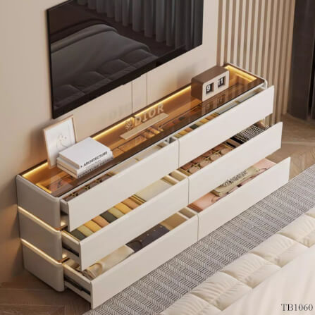 ตู้เก็บของ MJhomedesigns TB1060 สีครีม L120xW30XH63 cm_3