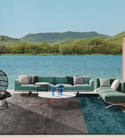 พรม MJhomedesigns Premium Nylon Carpet 01GR ขนาด 160 x 230 ซม. เทา-เขียว_4