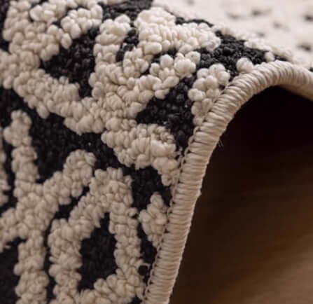 พรม MJhomedesigns Bedside Carpet 62 60x160 ซม. ขาว-ดำ_6