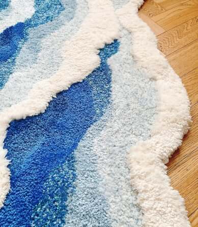 พรม MJhomedesigns Bedside Carpet 15 80x155 ซม. ฟ้า_6
