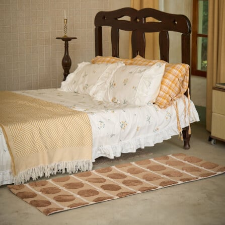 พรม MJhomedesigns Bedside Carpet 69 60x160 ซม. น้ำตาล_4