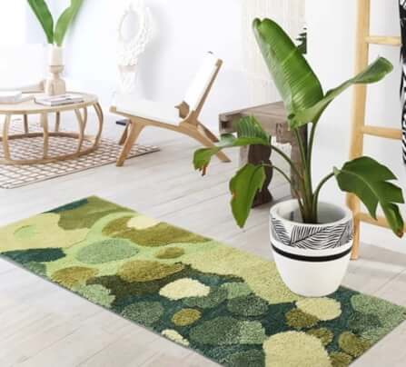 พรม MJhomedesigns Bedside Carpet 66 50x150 ซม. เขียว_8