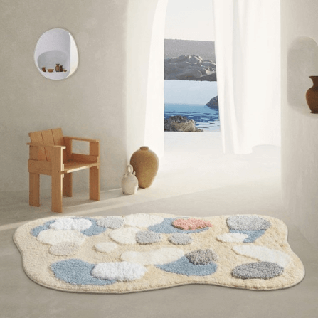พรม MJhomedesigns Bedside Carpet 14 60 x 90 ซม. ครีม_5