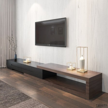 ตู้วางทีวี MJhomedesigns TB1055 สีดำ L200-275xW40xH32 cm_3
