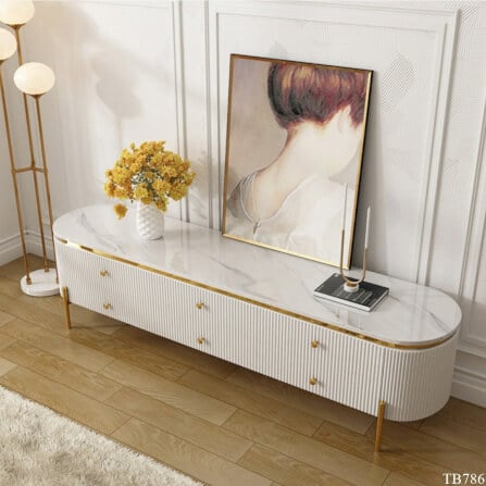 ตู้วางทีวี MJhomedesigns TB786 สีขาว L180xW40xH47 cm_4