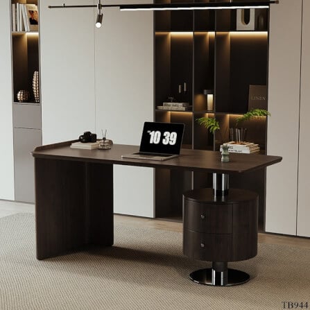 โต๊ะทำงาน MJhomedesigns TB944 สีน้ำตาล L140xW70xH75 cm _4