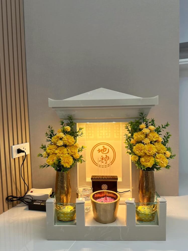 ตี่จู้หินอ่อน Aviva Spirit Modern Luxury ขนาด 18.5 นิ้ว สีเบจน้ำตาลอ่อน