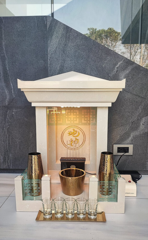 ตี่จู้หินอ่อน Aviva Spirit Modern Luxury ขนาด 18.5 นิ้ว สีเบจน้ำตาลอ่อน