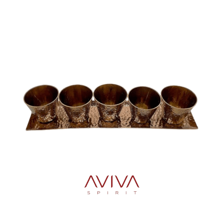 ถ้วยน้ำชาพร้อมถาด Aviva Spirit Stainless 304 ชุบ Titanium บูชาสิ่งศักดิ์สิทธิ์ สี Rose Gold _1