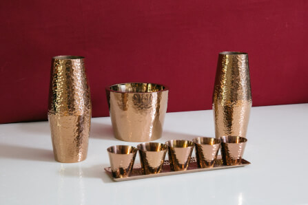 ถ้วยน้ำชาพร้อมถาด Aviva Spirit Stainless 304 ชุบ Titanium บูชาสิ่งศักดิ์สิทธิ์ สี Rose Gold _3