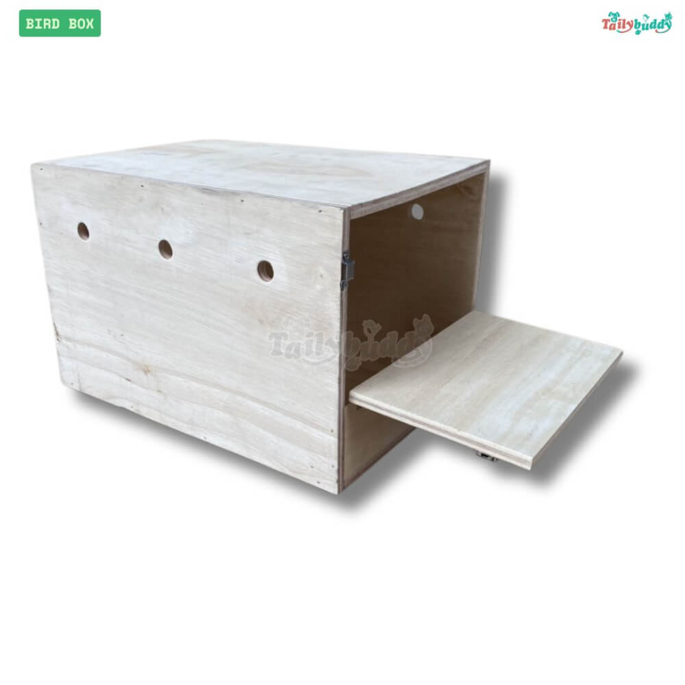 บ้านไม้สำหรับนกแก้วขนาดกลาง TAILYBUDDY