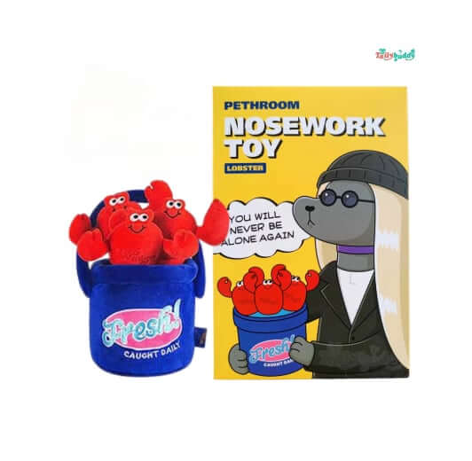 ของเล่นผ้านุ่ม PETHROOM NOSE WORK TOY - LOBSTER สำหรับสุนัขและแมว