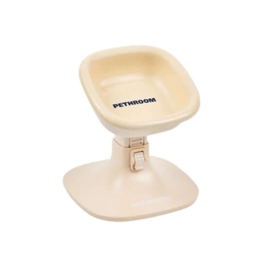 ชามพร้อมโต๊ะ PETHROOM WELL FIT TABLE & BOWL สำหรับสัตว์เลี้ยง (โต๊ะ สีครีม) + ( ชามสีครีม)