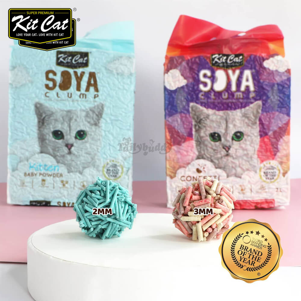 ทรายแมวเต้าหู้ KIT CAT SOYA CLUMP กลิ่นแป้งเด็ก ขนาด 7 ลิตร