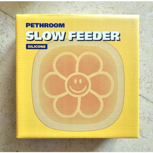 ชามซิลิโคน PETHROOM X WIGGLE WIGGLE SLOW FEEDER ชามกินช้าลายดอกไม้