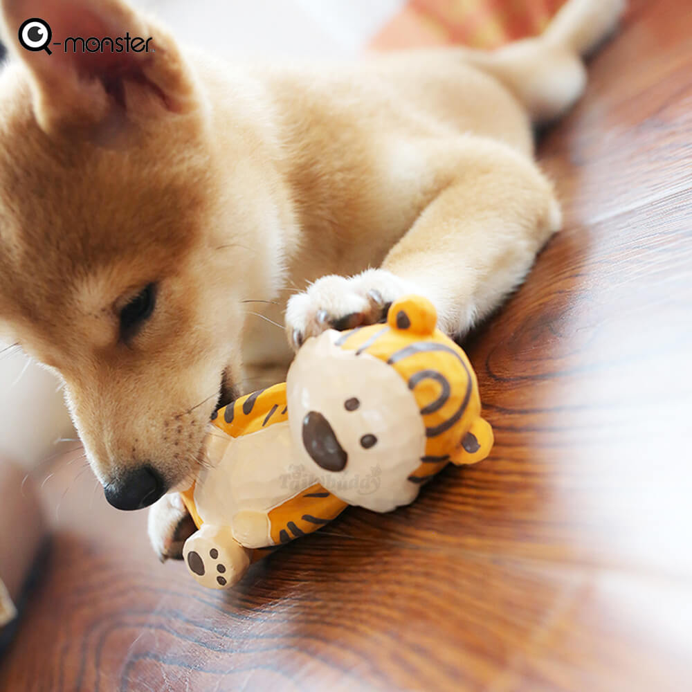 ของเล่นสุนัข Q-MONSTER WOOD CARVING ตุ๊กตาพี่กระต่าย