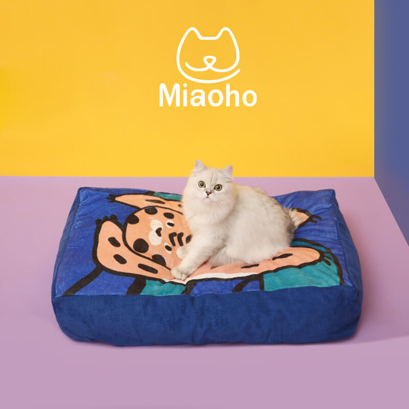 ที่นอนสัตว์เลี้ยง MIAOHO RAINBOW PET SOFA ลายแมวส้ม