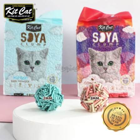 ทรายแมวเต้าหู้ KIT CAT SOYA CLUMP กลิ่นแป้งเด็ก ขนาด 7 ลิตร_1