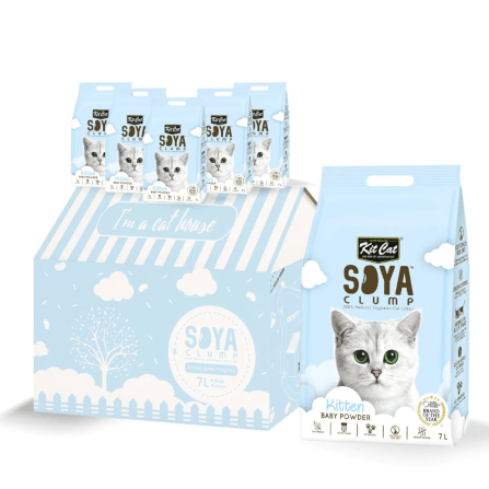 ทรายแมวเต้าหู้ KIT CAT SOYA CLUMP กลิ่นแป้งเด็ก ขนาด 7 ลิตร_3