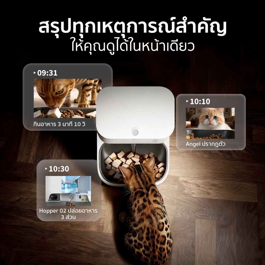 เครื่องให้อาหารสัตว์เลี้ยงอัจฉริยะ PETKIT YUMSHARE DUAL-HOPPER WITH CAMERA 2 (รุ่นใหม่ V.2) (5L)_5