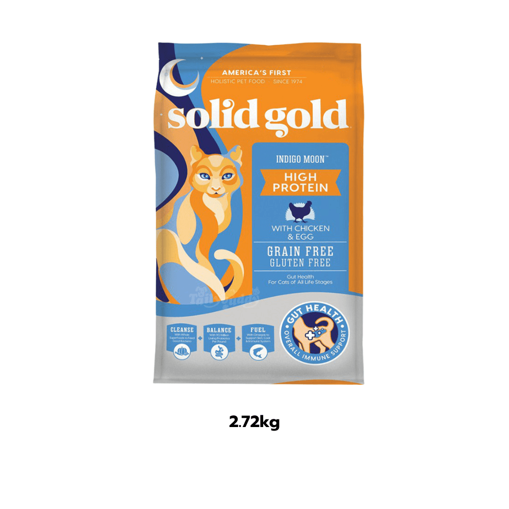 อาหารแมว Solid Gold เกรดโฮลิสติก สูตร Indigo Moon โปรตีนสูง 2.72 กก.