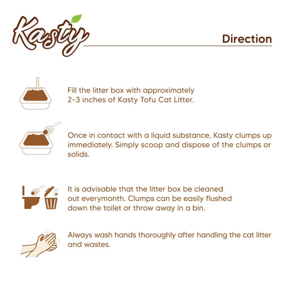 ทรายแมวเต้าหู้ kasty กลิ่นทิราเมสุ ลาเต้ ขนาด 6 ลิตร