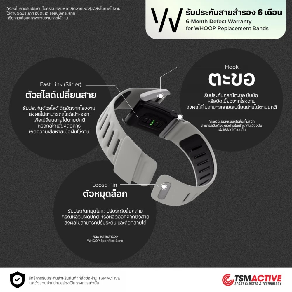 สายซิลิโคนกันน้ำสำหรับ WHOOP SPORTFLEX MG FLURRY_4