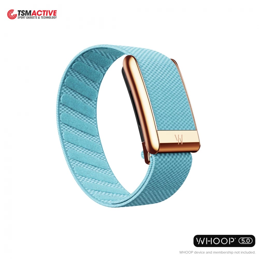 สายสำรอง SUPERKNIT LUXE WHOOP 5.0 (YOUR WAY) - AQUA WITH ROSE GOLD_0