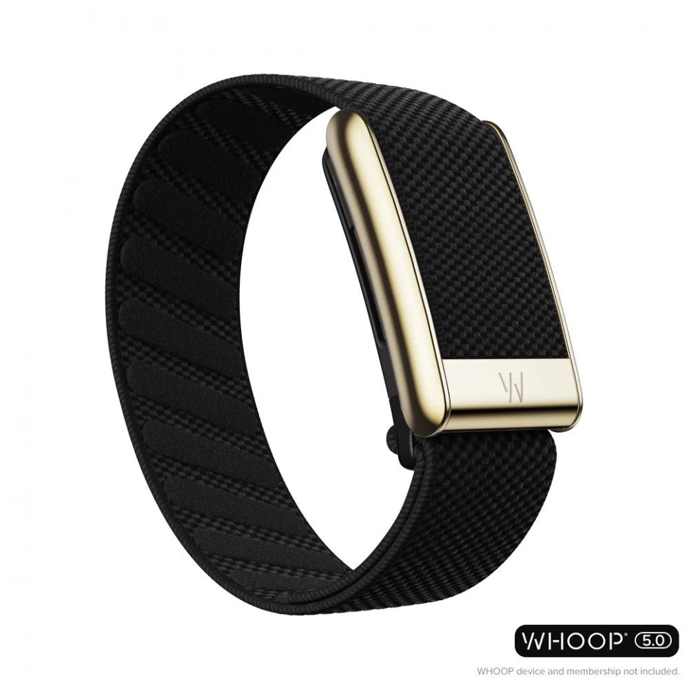 สายสำรอง SUPERKNIT LUXE WHOOP 5.0 - OBSIDIAN WITH GOLD_0