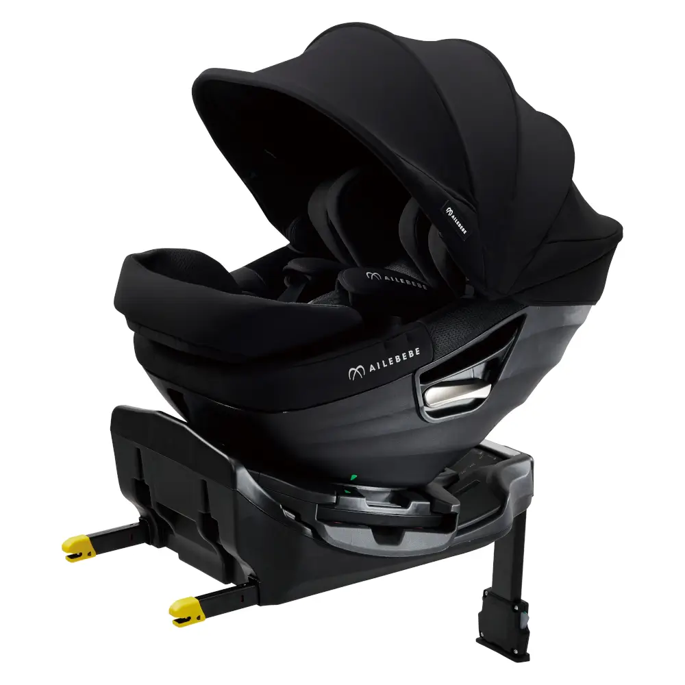 คาร์ซีทแรกเกิด - 4ปี  AILEBEBE รุ่น KURUTTO SLIDE สีดำ