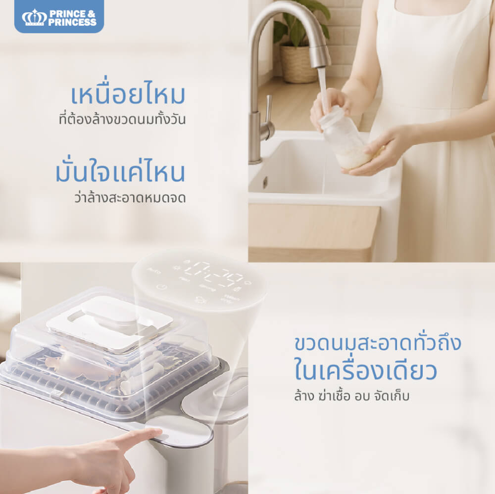 เครื่องล้างขวดนม PRINCE & PRINCESS รุ่น SMART WASH