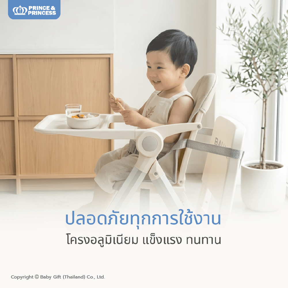 เก้าอี้เด็กพกพา PRINCE & PRINCESS รุ่น GOUP สีเทา