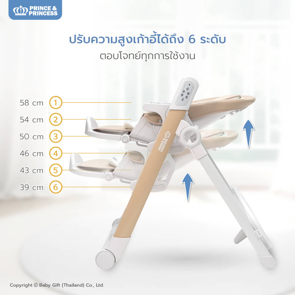 เก้าอี้เปลไกวไฟฟ้า PRINCE & PRINCESS รุ่น FAIRY AUTO SWING