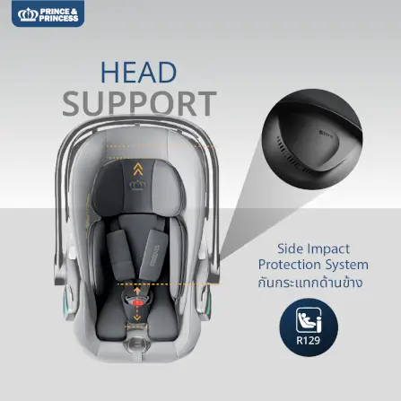 คาร์ซีทเด็ก PRINCE & PRINCESS รุ่น START ONE สีเบจ_4