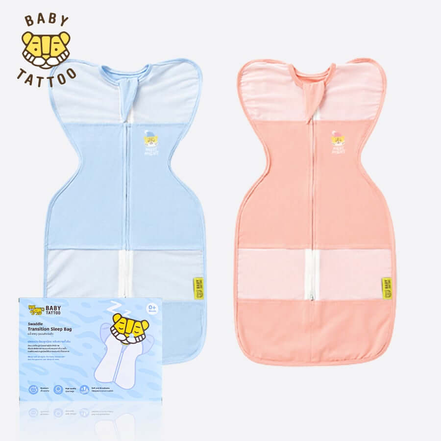 ถุงนอนเด็ก BABY TATTOO ระบายอากาศรุ่นสกรีนอก ไซซ์ L สีฟ้า
