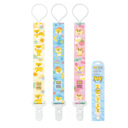 สายคล้องจุกหลอก BABY TATTOO สีชมพู_9