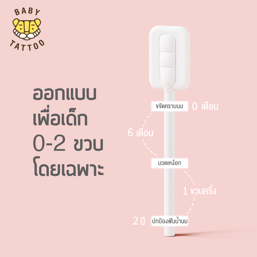 ผ้าก๊อซแบบนิ่ม BABY TATTOO สำหรับเด็ก 0-8 เดือนขึ้นไป 1 กล่อง_1