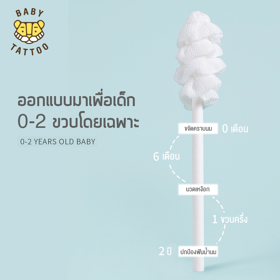 ผ้าก๊อซแบบเกลียว BABY TATTOO สำหรับเด็ก 0-8 เดือนขึ้นไป 3 กล่อง_1