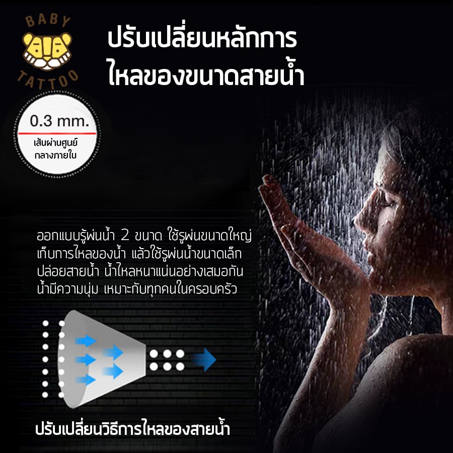 แผงสแตนเลส ฝักบัวกรองน้ำ BABY TATTOO_5