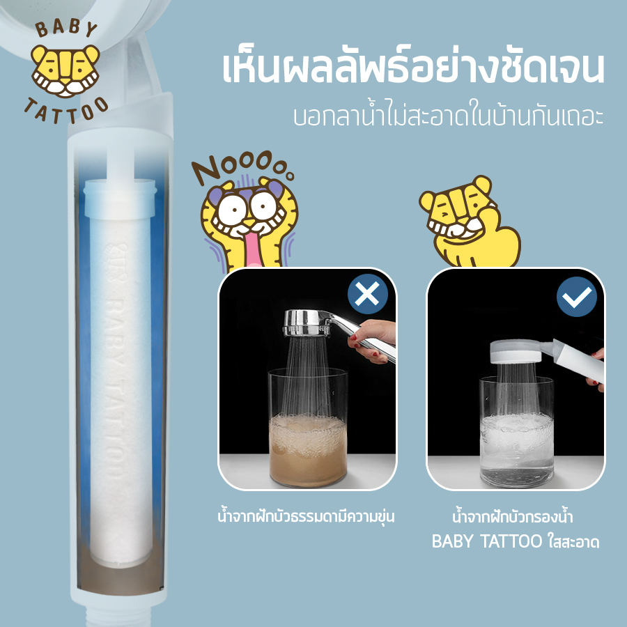 ไส้กรองฝักบัวอาบน้ำ BABY TATTOO 1 กล่อง_6