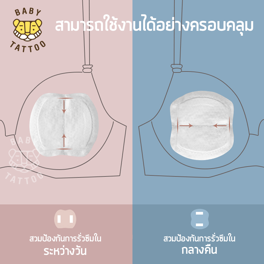 แผ่นซับน้ำนม BABY TATTOO 3 กล่อง 72 ชิ้น_6