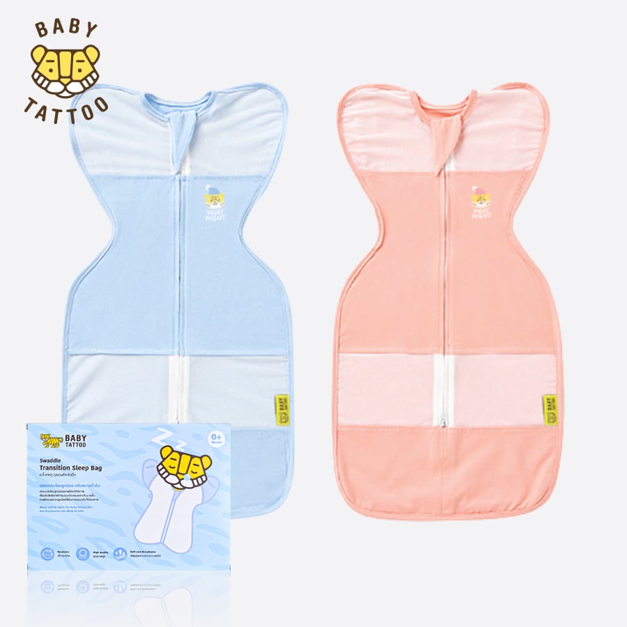  ถุงนอนเด็ก BABY TATTOO ระบายอากาศรุ่นสกรีนอก ไซซ์ M สีชมพู_7
