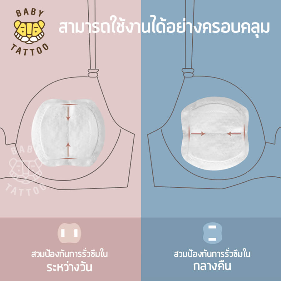 แผ่นซับน้ำนม BABY TATTOO 3 กล่อง 72 ชิ้น