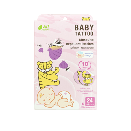 สติกเกอร์กันยุง BABY TATTOO กลิ่นหอมแดง_0