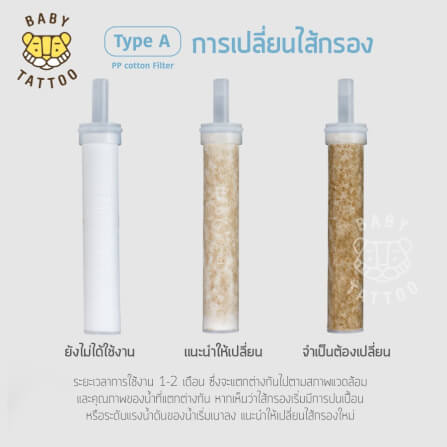 ไส้กรองฝักบัวอาบน้ำ BABY TATTOO 3 กล่อง _7